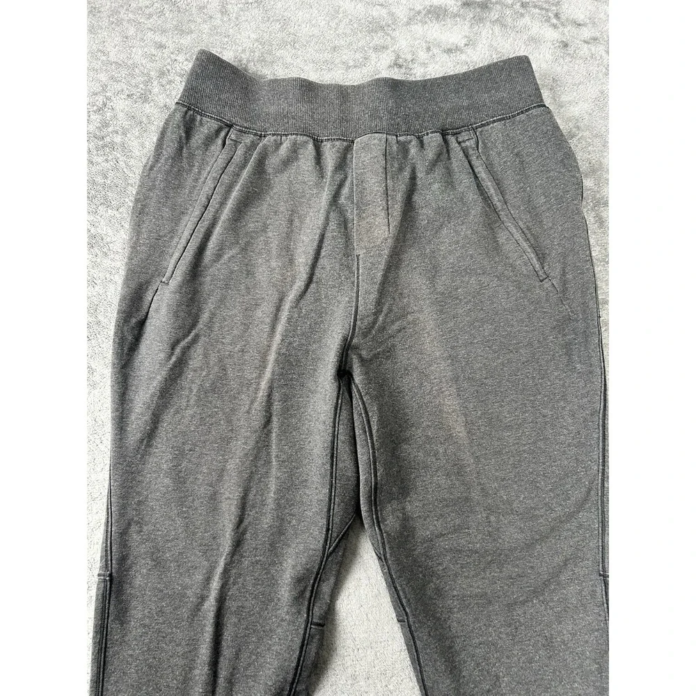 Lululemon Pants Mens L Gray Tapered Elastic Waist Stretch Athletic Jogger